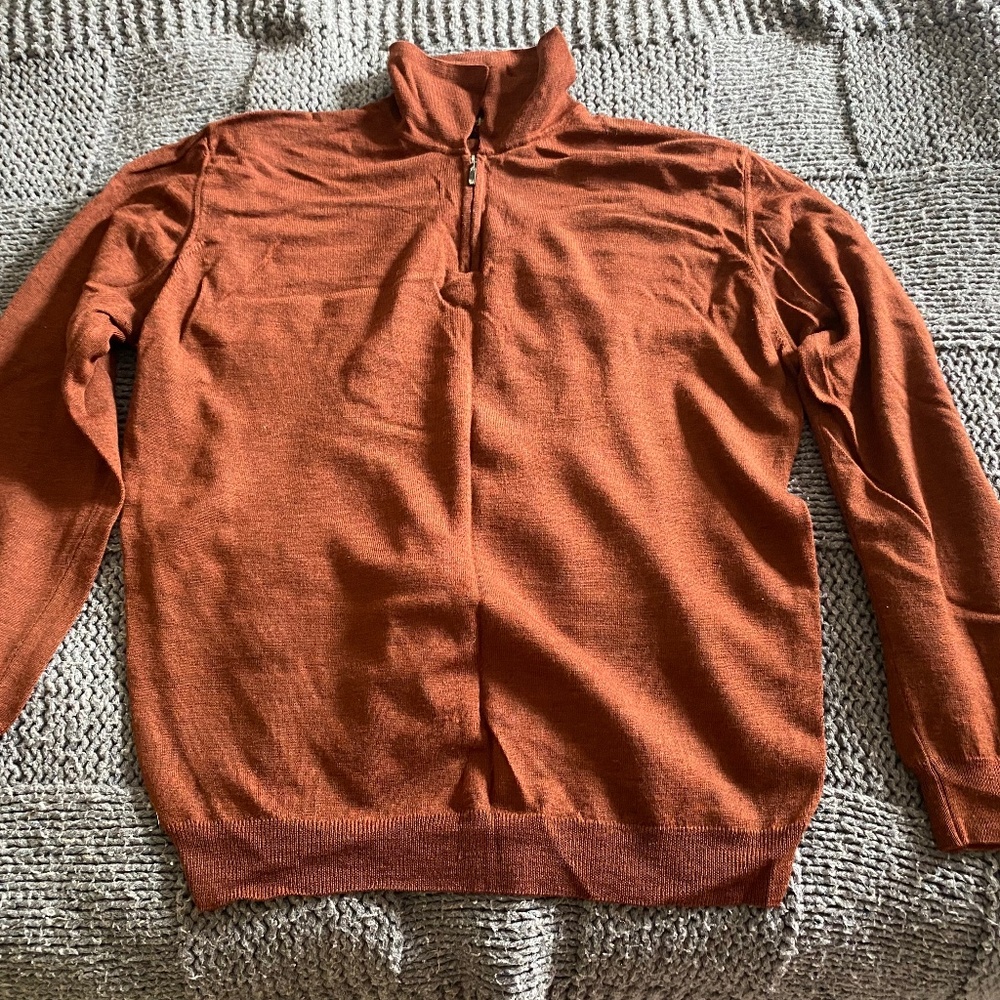 Tuscano Merino Wool Quarter Zip Sweater
